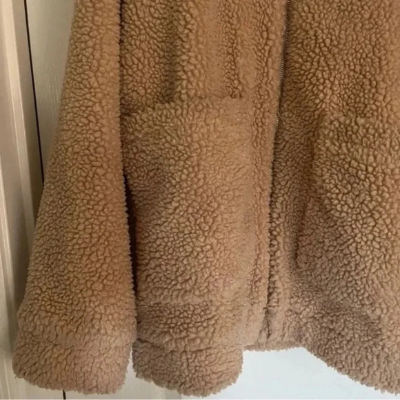 PRINCESS POLLY Brown Oversized Teddy Coat - Picture 5 of 7